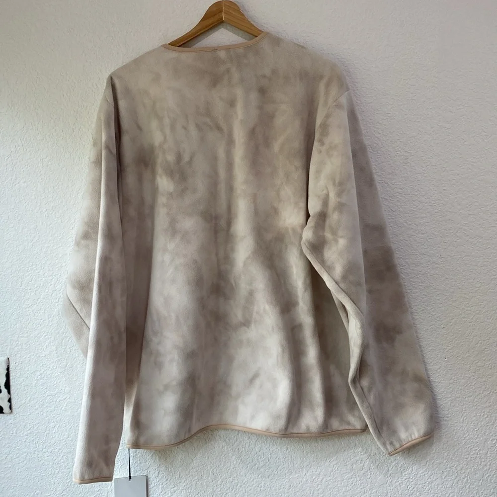 NWT Lululemon Lab Fleece Long Sleeve Relaxed Fit Cream Dye Crew Pullover Sz XL